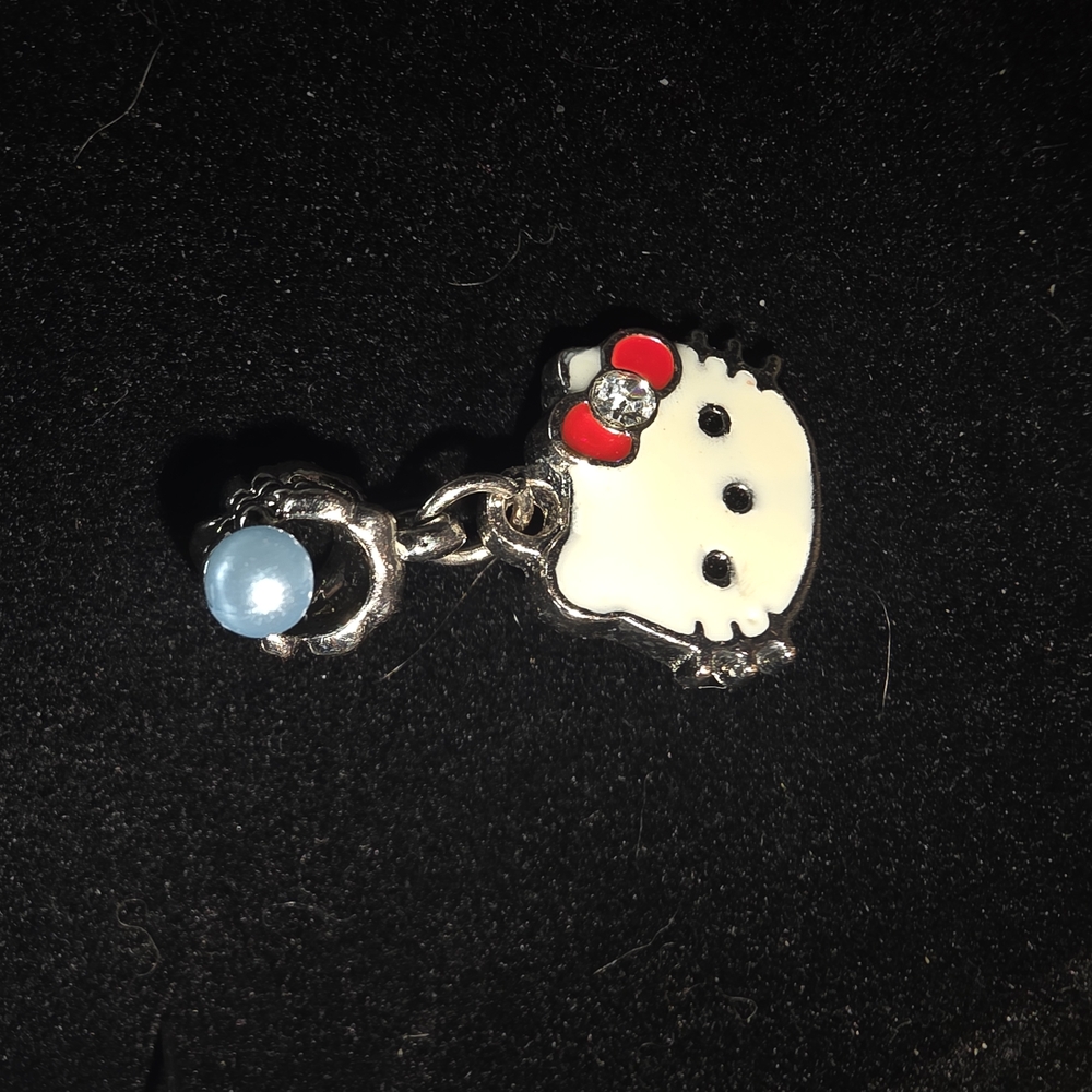 Sanrio Hello Kitty Silver and Red Bracelet Charm